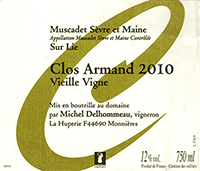 Delhommeau Muscadet S&egrave;vre et Maine Sur Lie Clos Armand