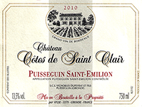 Ch&acirc;teau C&ocirc;tes de Saint Clair Puisseguin Saint-Emilion
