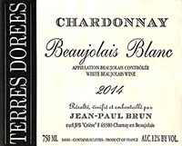 Jean-Paul Brun Terres Dor&eacute;es Beaujolais Blanc