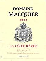 Domaine Malquier Aude-La C&ocirc;te R&ecirc;v&eacute;e