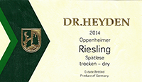 Dr Heyden Oppenheimer Riesling Sp&auml;tlese Trocken