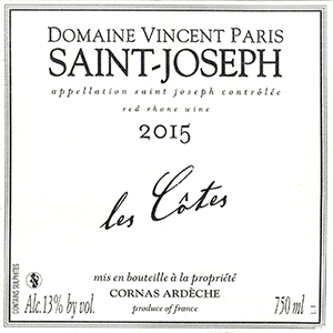Domaine Vincent Paris Saint-Joseph Les C&ocirc;tes 