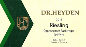Dr. Heyden Oppenheimer Sacktr&auml;ger Riesling Sp&auml;tlese