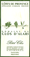 Domaine du Clos d’Alari Petit Clos C&ocirc;tes de Provence
