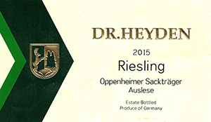 Doctor Heyden Oppenheimer Sacktr&auml;ger Riesling Auslese