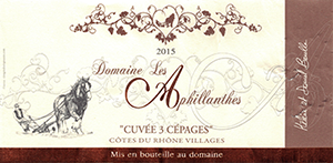 Domaine Les Aphillanthes C&ocirc;tes du Rh&ocirc;ne Villages Cuv&eacute;e 3 C&eacute;pages