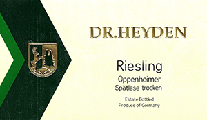 Doctor Heyden Oppenheimer Riesling Sp&auml;tlese Trocken