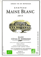 Chateau Maine Blanc Blaye &ndash; C&ocirc;tes de Bordeaux