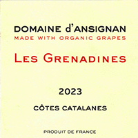 Domaine d’Ansignan Côtes Catalanes Les Grenadines