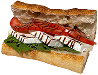 Vegan Caprese sandwich