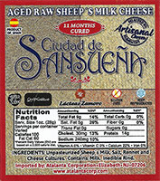 Ciudad de Sansue&ntilde;a cheese