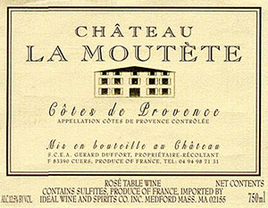 Ch&acirc;teau La Mout&egrave;te C&ocirc;tes de Provence Ros&eacute;