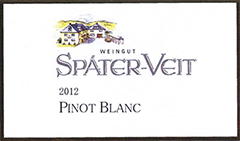 Sp&auml;ter Veit Pinot Blanc 2012
