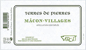 Verget M&acirc;con-Villages ‘Terres de Pierres’