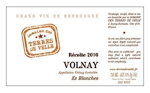 Domaine des Terres de Velle Volnay EZ Blanches
