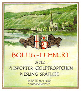 Bollig Lehnert Piesporter Goldtr&ouml;pfchen Riesling Sp&auml;tlese