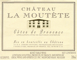 Ch&acirc;teau La Mout&egrave;te C&ocirc;tes de Provence Ros&eacute;