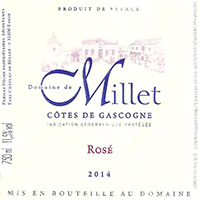 Domaine de Millet C&ocirc;tes de Gascogne Ros&eacute;