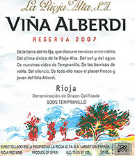 Vi&ntilde;a Alberdi La Rioja Alta