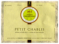 Petit Chablis Domaine Chenevi&egrave;res